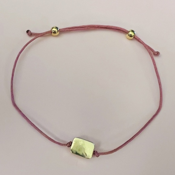 GORJANA Power Gemstone Octagon Rhodochrosite Bracelet 18k Gold Plated Pink Peace - Picture 7 of 8